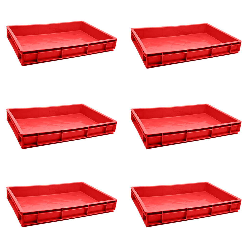 Catering Closed Crate Storage Crate Storage Box Organizer Bin Stackable Basket Heavy Duty Reinforced Walls Anti-Slip Grid Base UV Stabilized Fade-Resistant Easy Handling for Catering Food Storage Transport – 600 x 400 x 80 mm 19L