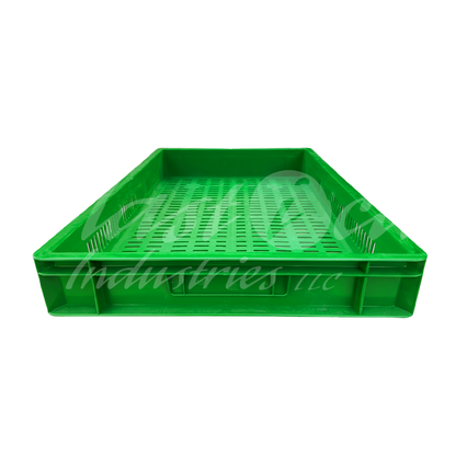 Plastic Storage Crate 600x400x80mm Stackable Food Grade Ventilated Catering Crate Heavy Duty