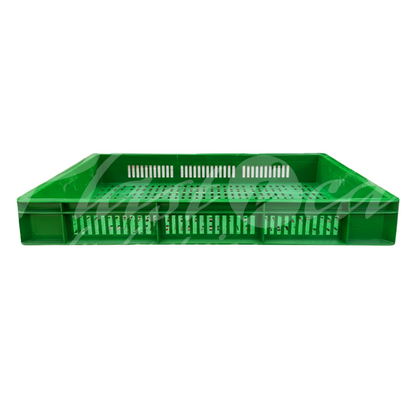 Plastic Storage Crate 600x400x80mm Stackable Food Grade Ventilated Catering Crate Heavy Duty