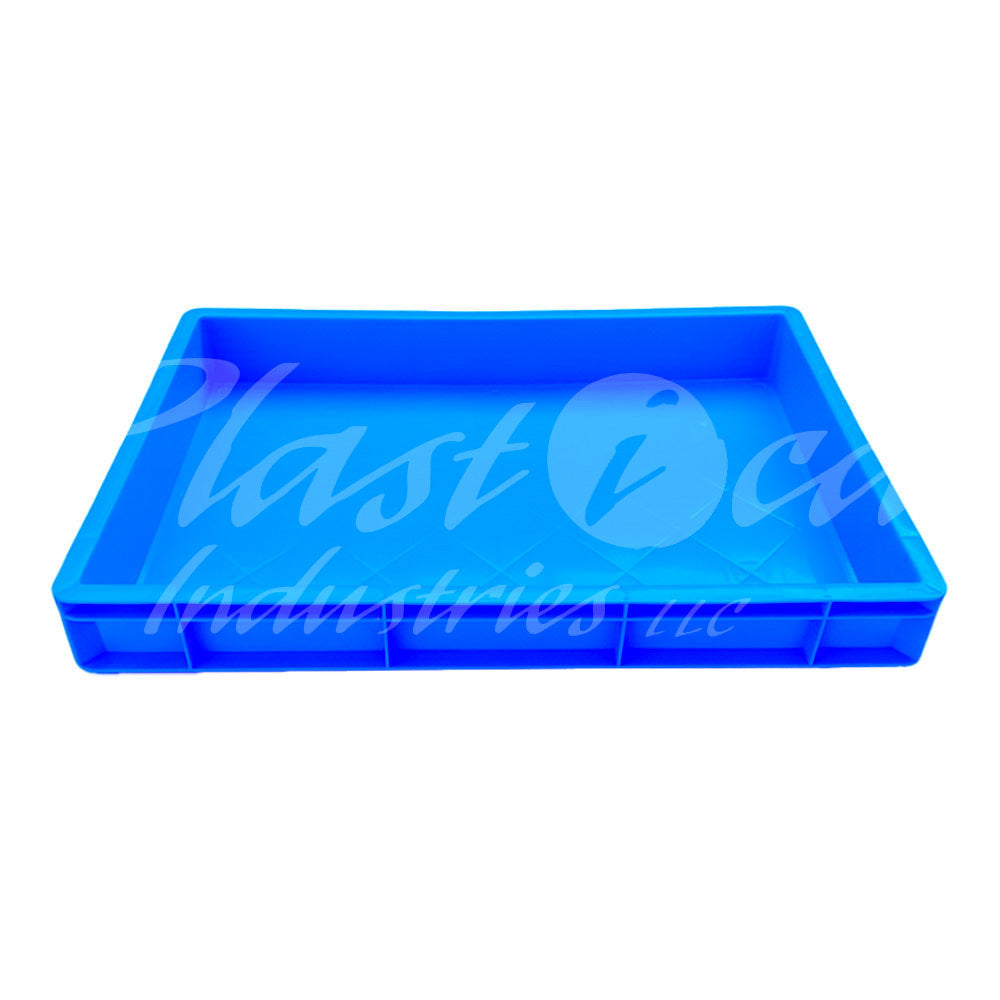 Plastic Storage Crate 600x400x80mm Stackable Food Grade Catering Crate, Heavy Duty