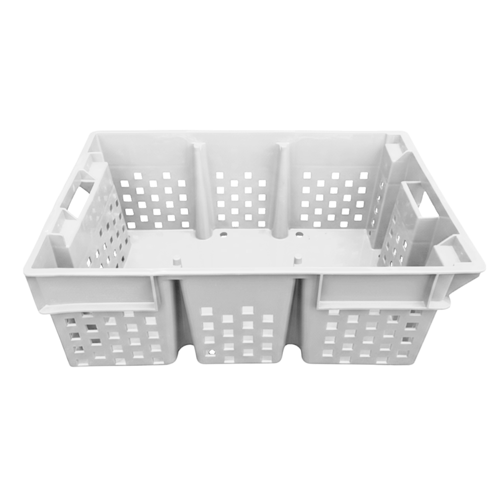 Plastic Storage Crate 580x380x220mm Stackable Nestable Ventilated  Date Crate, Fruit Heavy Duty