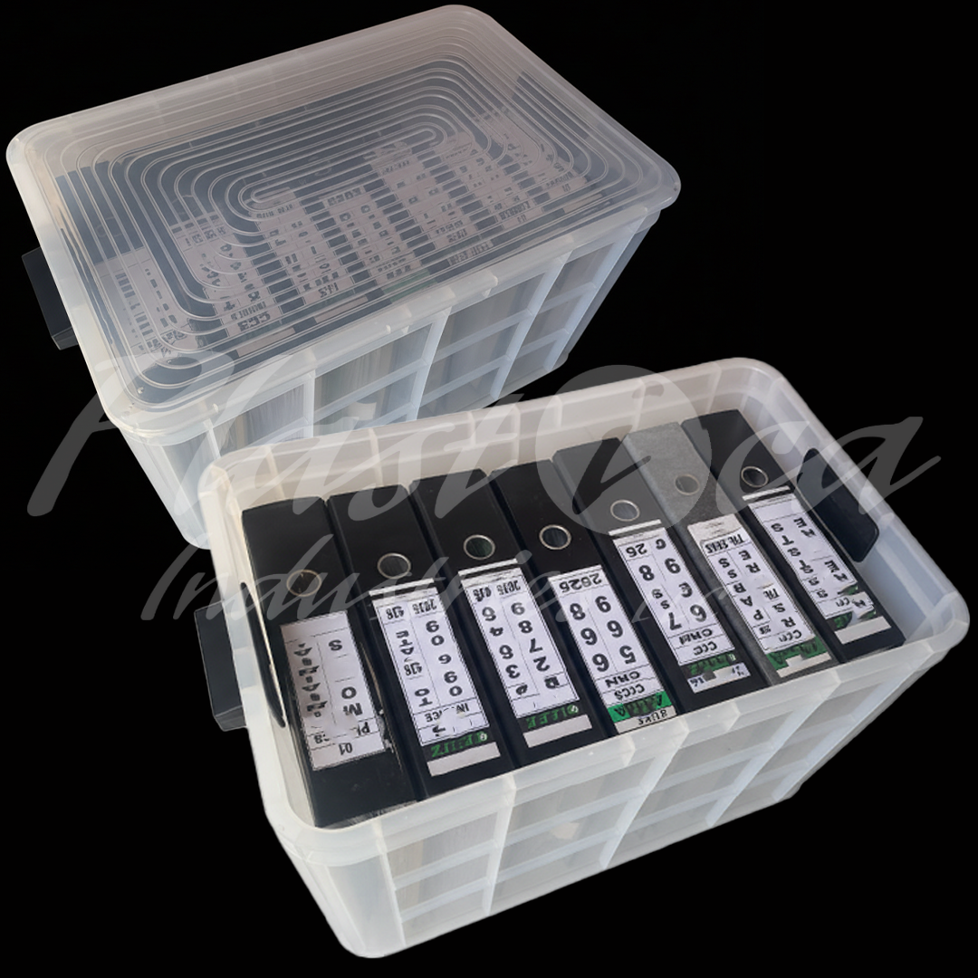 Plastic Heavy Duty Storage Crate Bin with Lid & Handles for easy lifting 600x400x350mm Stackable Food Grade Crate - Clear to check content