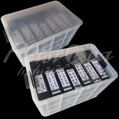 Plastic Heavy Duty Storage Crate Bin with Lid & Handles for easy lifting 600x400x350mm Stackable Food Grade Crate - Clear to check content