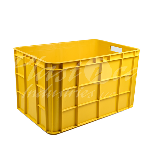 Plastic Storage Crate 600x400x350mm Stackable Food Grade Fish Crate Heavy Duty