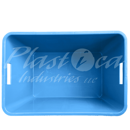 Plastic Storage Crate 600x400x350mm Stackable Food Grade Fish Crate Heavy Duty