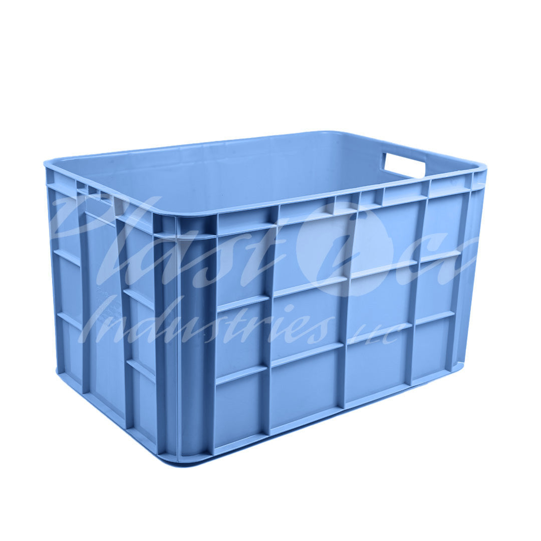 Plastic Storage Crate 600x400x350mm Stackable Food Grade Fish Crate Heavy Duty