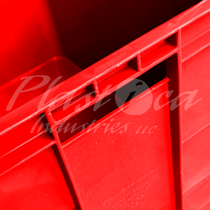 Plastic Storage Crate 600x400x350mm Stackable Food Grade Fish Crate Heavy Duty