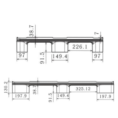 Eco Floor Euro Pallet – Single Surface, 9-Leg Design (1200 x 800 mm) - Ethic Solutions -