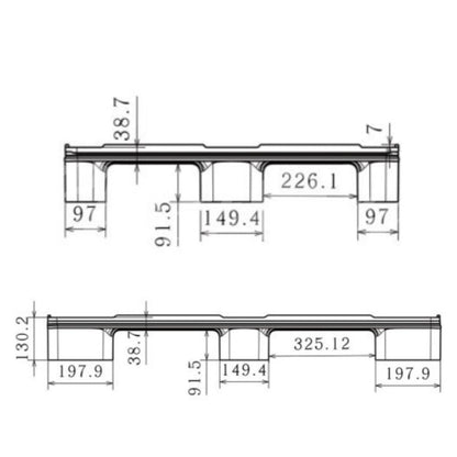 Eco Floor Euro Pallet – Single Surface, 9-Leg Design (1200 x 800 mm)
