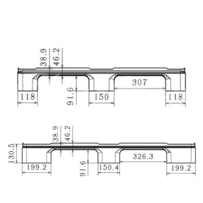 Eco Floor Standard Pallet – Single Surface, 9-Leg Design (Model: HP121013/9L, 1200 x 1000 mm)
