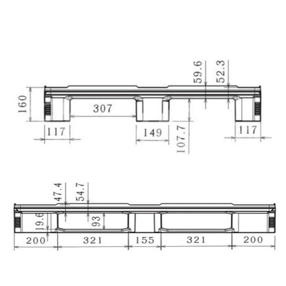 Heavy-Duty Eco Standard Pallet – Single Surface, Reinforced (1200 x 1000 mm)