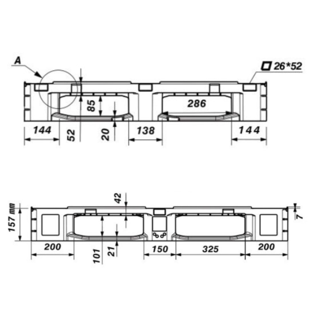 Heavy-Duty Eco Pallet – Single Surface with 5 Runners (Model: HP1210/5R) - Ethic Solutions -