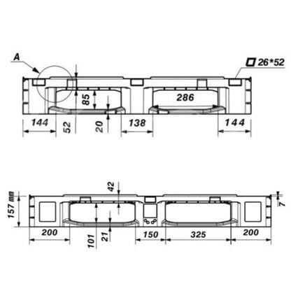 Heavy-Duty Eco Pallet – Single Surface with 5 Runners (Model: HP1210/5R)