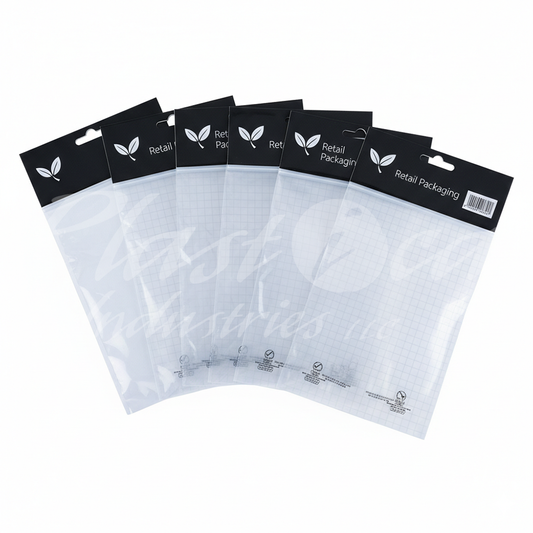 Custom Header Bags | Adjustable Sizes & Designs | Printed & Plain Packaging Bags