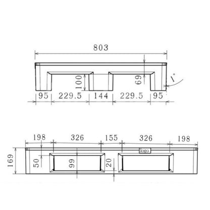 Euro Pallet – Lightweight Ventilated Surface (Model: IP120817)