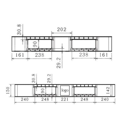 Eco Standard Pallet – Ventilated Surface, Dual Deck (Model: IPL1210)