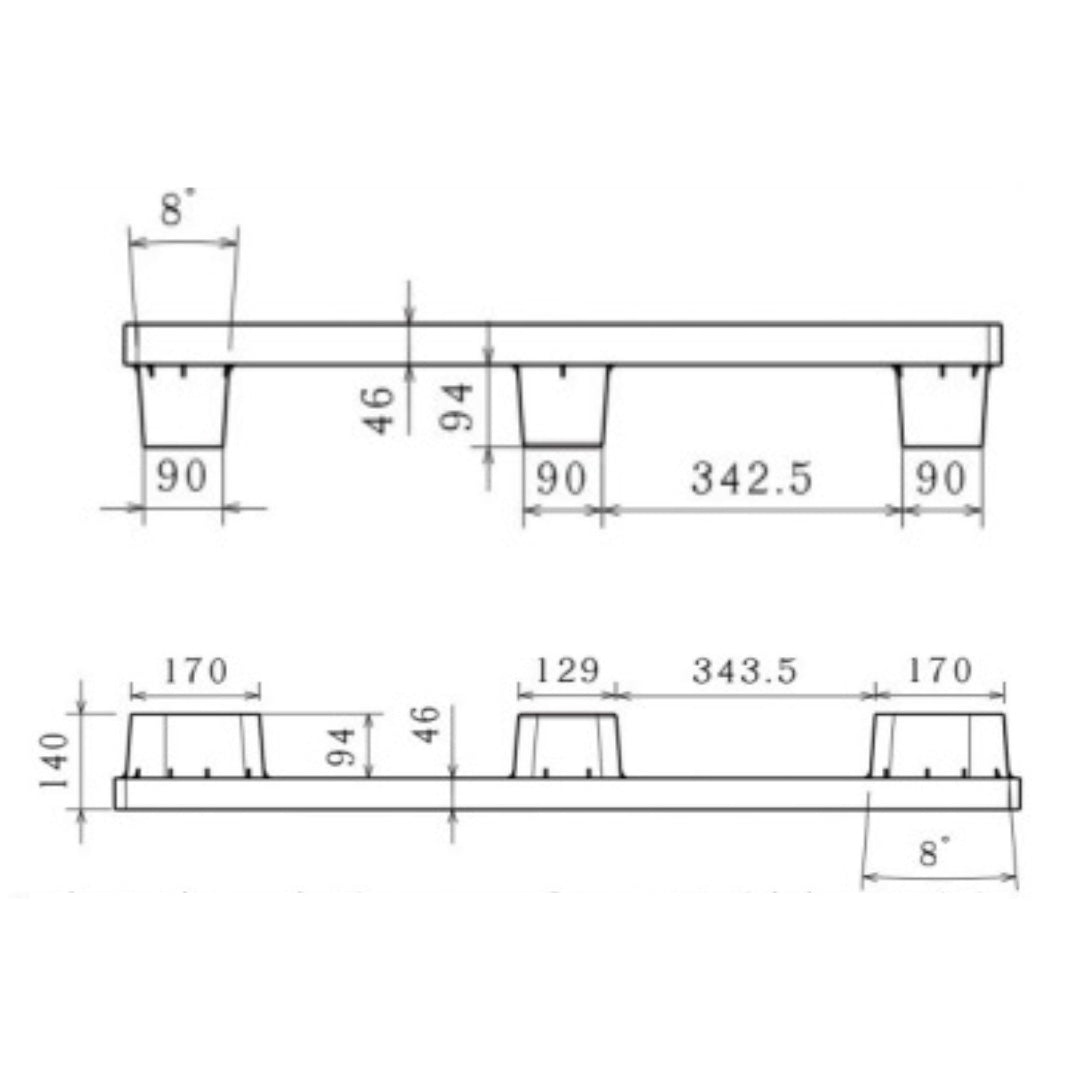 Eco Floor Pallet – Ventilated & Nestable (Model: LNP121014/9L) - Ethic Solutions -