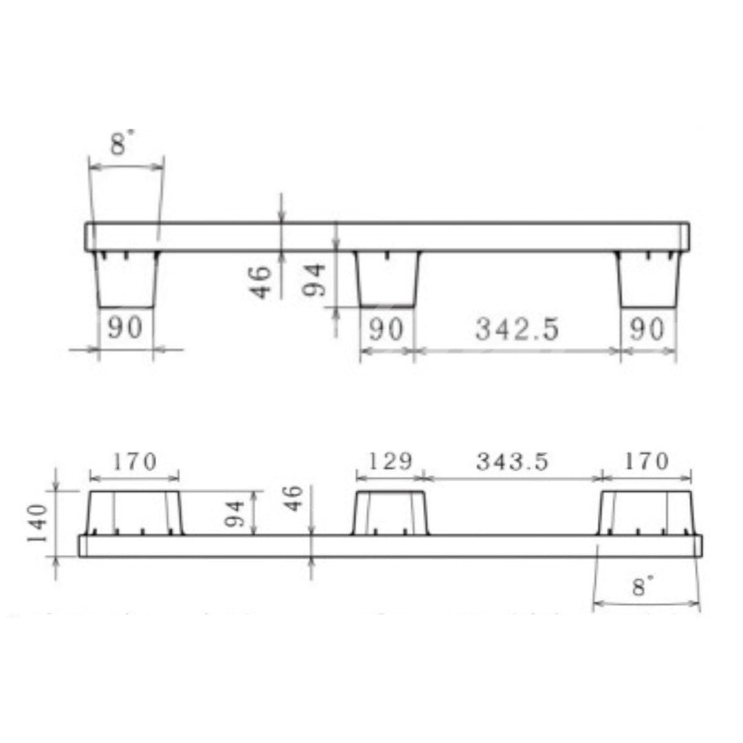 Eco Floor Pallet – Ventilated & Nestable (Model: LNP121014/9L)