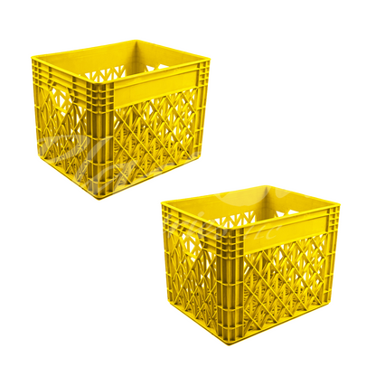 Plastic Storage Crate 400x320x300mm Stackable Food Grade Milk Crate Heavy Duty