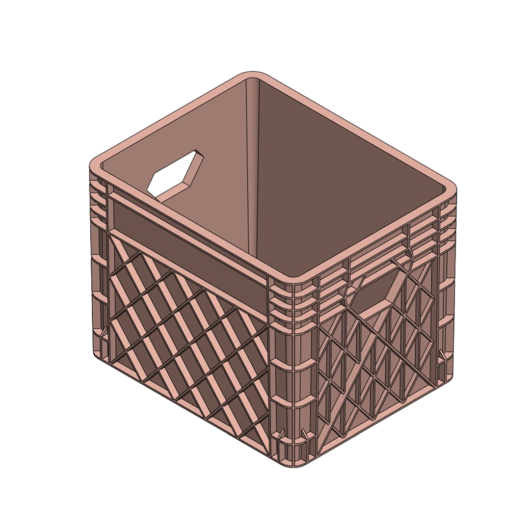 Milk Crate Storage Crate Storage Box Organizer Bin Stackable Basket Heavy Duty Reinforced Walls Anti-Slip Grid Base UV Stabilized Fade-Resistant Easy Handling for Dairy Food Storage Transport – 400 x 300 x 300 mm 36 L - Ethic Solutions -