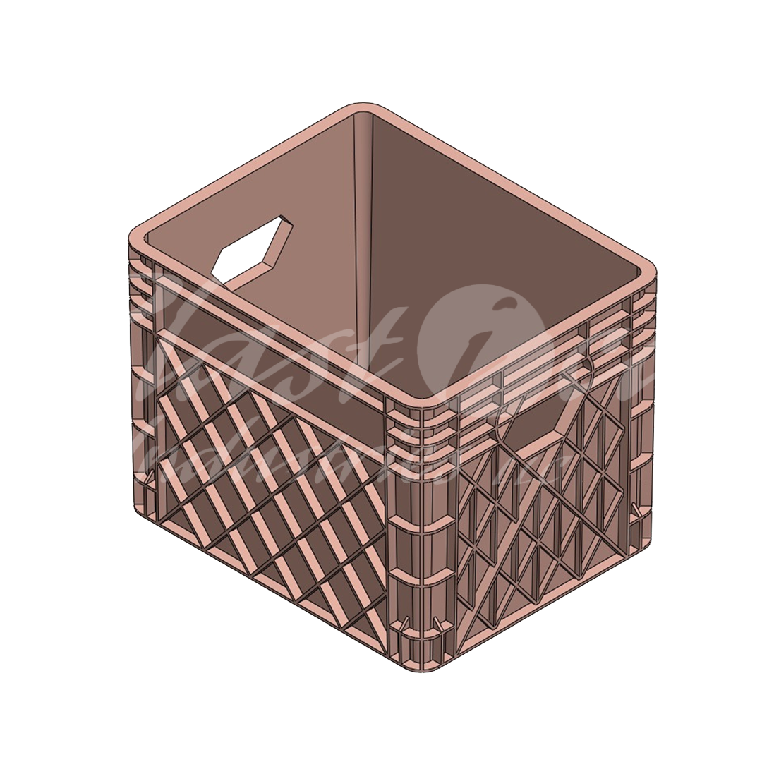 Plastic Storage Crate 400x320x300mm Stackable Food Grade Milk Crate Heavy Duty