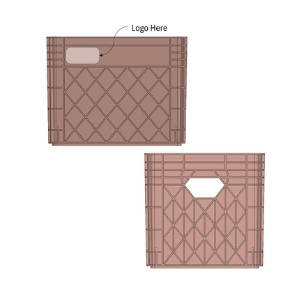 Milk Crate Storage Crate Storage Box Organizer Bin Stackable Basket Heavy Duty Reinforced Walls Anti-Slip Grid Base UV Stabilized Fade-Resistant Easy Handling for Dairy Food Storage Transport – 400 x 300 x 300 mm 36 L - Ethic Solutions -