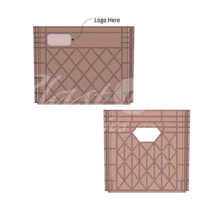 Plastic Storage Crate 400x320x300mm Stackable Food Grade Milk Crate Heavy Duty