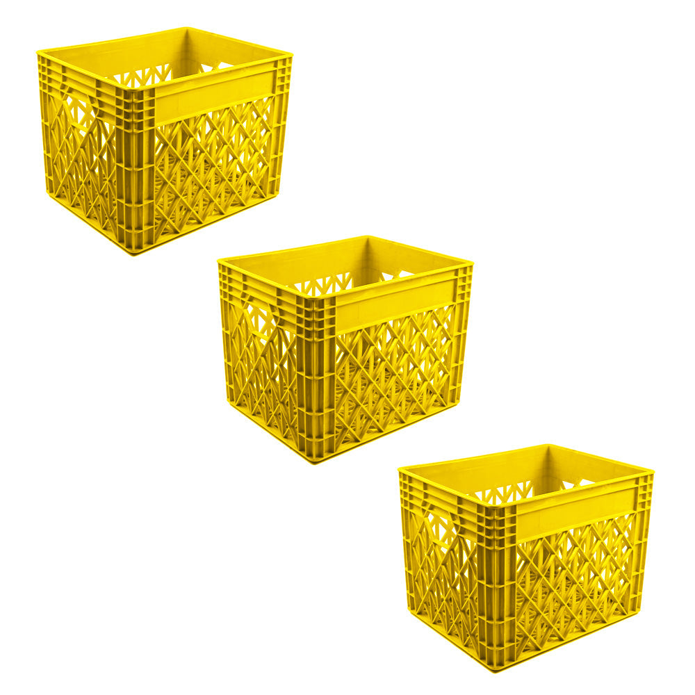 Plastic Storage Crate 400x320x300mm Stackable Food Grade Milk Crate Heavy Duty
