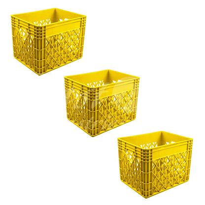 Plastic Storage Crate 400x320x300mm Stackable Food Grade Milk Crate Heavy Duty