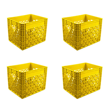 Plastic Storage Crate 400x320x300mm Stackable Food Grade Milk Crate Heavy Duty
