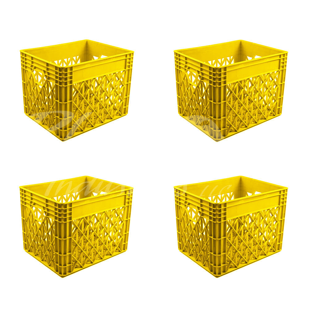 Plastic Storage Crate 400x320x300mm Stackable Food Grade Milk Crate Heavy Duty