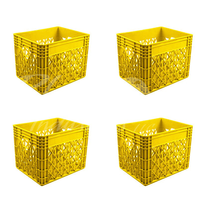 Plastic Storage Crate 400x320x300mm Stackable Food Grade Milk Crate Heavy Duty