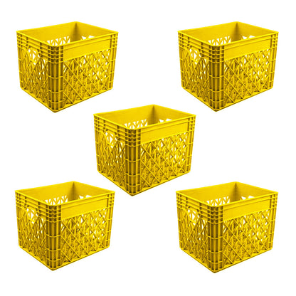 Plastic Storage Crate 400x320x300mm Stackable Food Grade Milk Crate Heavy Duty