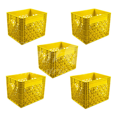 Plastic Storage Crate 400x320x300mm Stackable Food Grade Milk Crate Heavy Duty