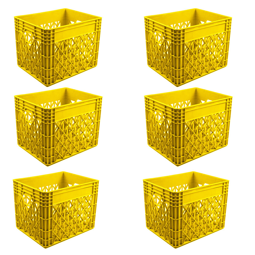Plastic Storage Crate 400x320x300mm Stackable Food Grade Milk Crate Heavy Duty