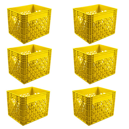 Plastic Storage Crate 400x320x300mm Stackable Food Grade Milk Crate Heavy Duty