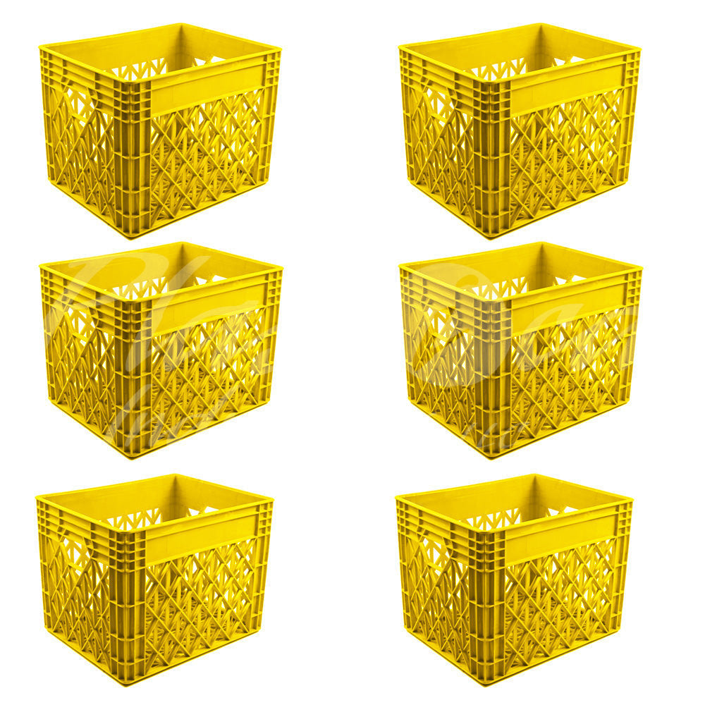Plastic Storage Crate 400x320x300mm Stackable Food Grade Milk Crate Heavy Duty