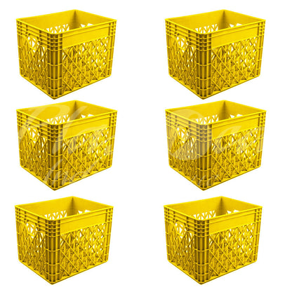 Plastic Storage Crate 400x320x300mm Stackable Food Grade Milk Crate Heavy Duty