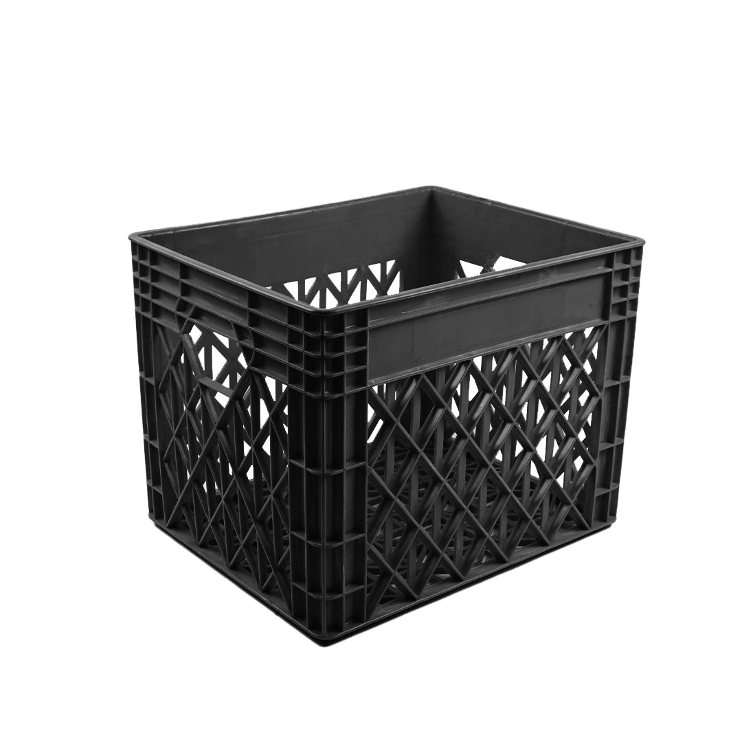 Milk Crate Storage Crate Storage Box Organizer Bin Stackable Basket Heavy Duty Reinforced Walls Anti-Slip Grid Base UV Stabilized Fade-Resistant Easy Handling for Dairy Food Storage Transport – 400 x 300 x 300 mm 36 L - Ethic Solutions -