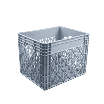 Milk Crate Storage Crate Storage Box Organizer Bin Stackable Basket Heavy Duty Reinforced Walls Anti-Slip Grid Base UV Stabilized Fade-Resistant Easy Handling for Dairy Food Storage Transport – 400 x 300 x 300 mm 36 L - Ethic Solutions -