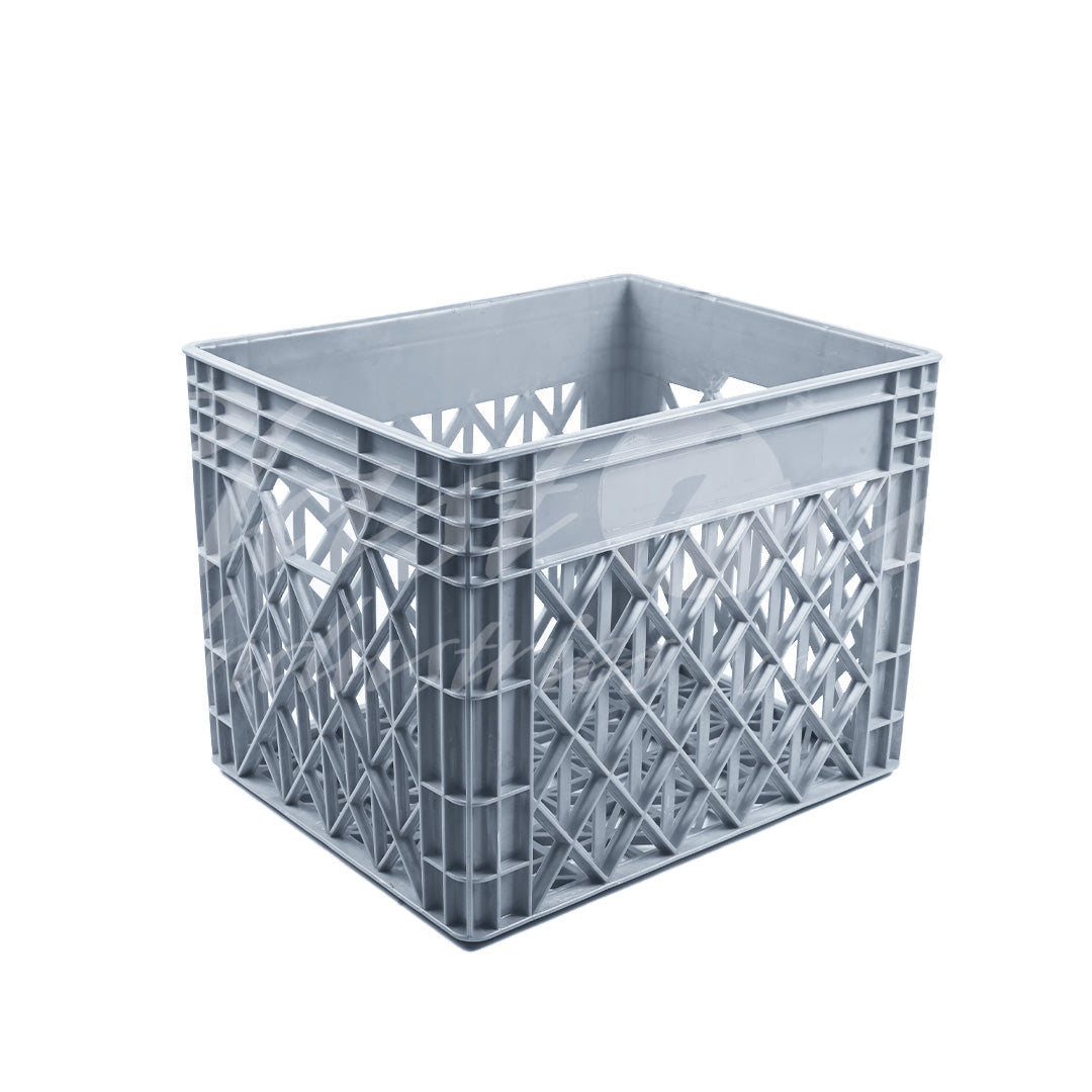 Plastic Storage Crate 400x320x300mm Stackable Food Grade Milk Crate Heavy Duty