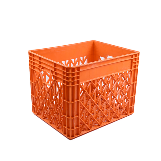 Milk Crate Storage Crate Storage Box Organizer Bin Stackable Basket Heavy Duty Reinforced Walls Anti-Slip Grid Base UV Stabilized Fade-Resistant Easy Handling for Dairy Food Storage Transport – 400 x 300 x 300 mm 36 L - Ethic Solutions -