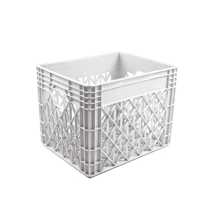 Milk Crate Storage Crate Storage Box Organizer Bin Stackable Basket Heavy Duty Reinforced Walls Anti-Slip Grid Base UV Stabilized Fade-Resistant Easy Handling for Dairy Food Storage Transport – 400 x 300 x 300 mm 36 L - Ethic Solutions -