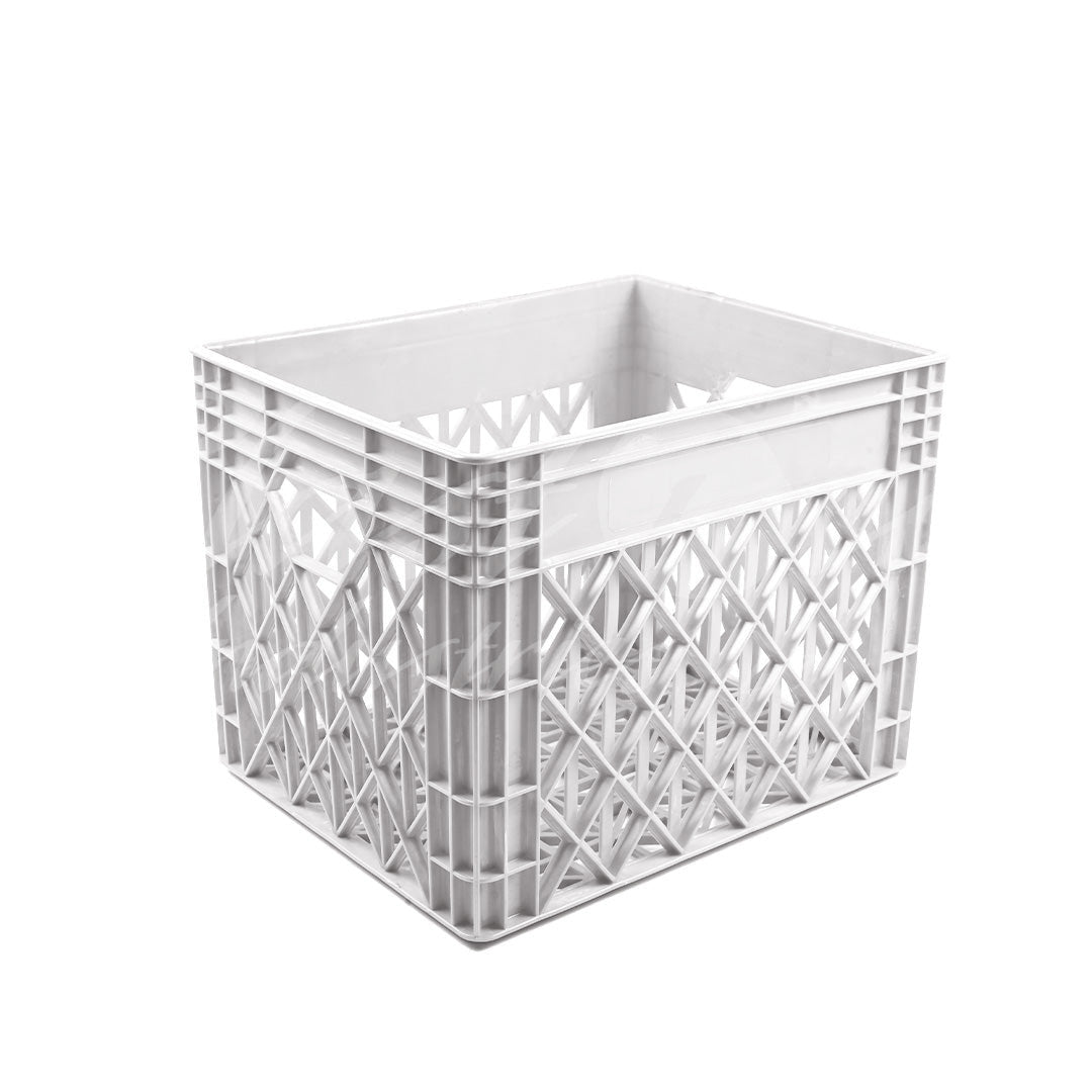 Plastic Storage Crate 400x320x300mm Stackable Food Grade Milk Crate Heavy Duty
