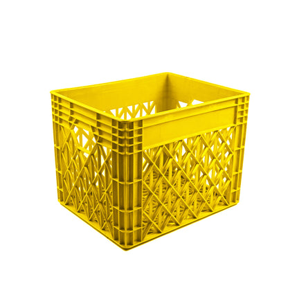 Milk Crate Storage Crate Storage Box Organizer Bin Stackable Basket Heavy Duty Reinforced Walls Anti-Slip Grid Base UV Stabilized Fade-Resistant Easy Handling for Dairy Food Storage Transport – 400 x 300 x 300 mm 36 L - Ethic Solutions -