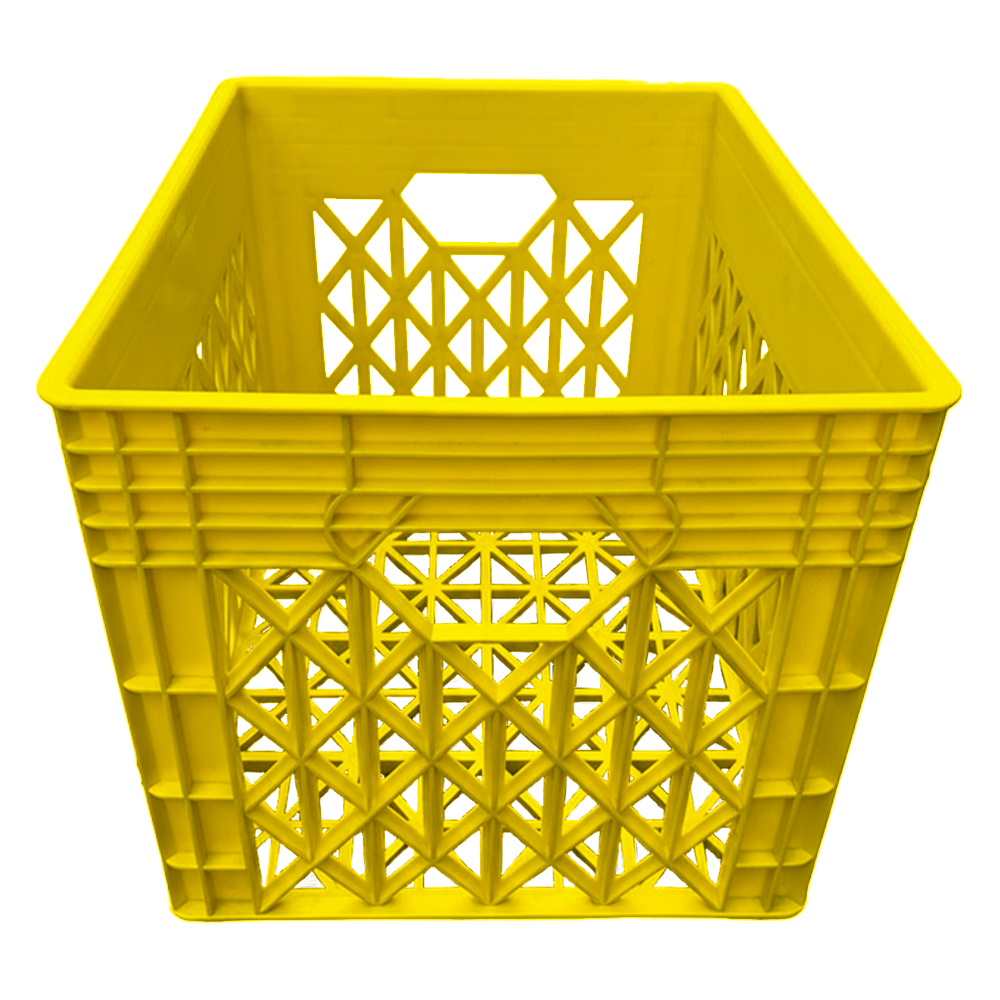 Plastic Storage Crate 400x320x300mm Stackable Food Grade Milk Crate Heavy Duty