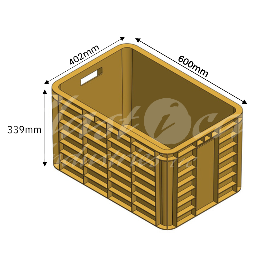 Multi-Purpose Plastic Storage Crate 600x402x339mm – Heavy Duty Stackable Box for Warehouse, Kitchen, Utility & Multi-Use Storage