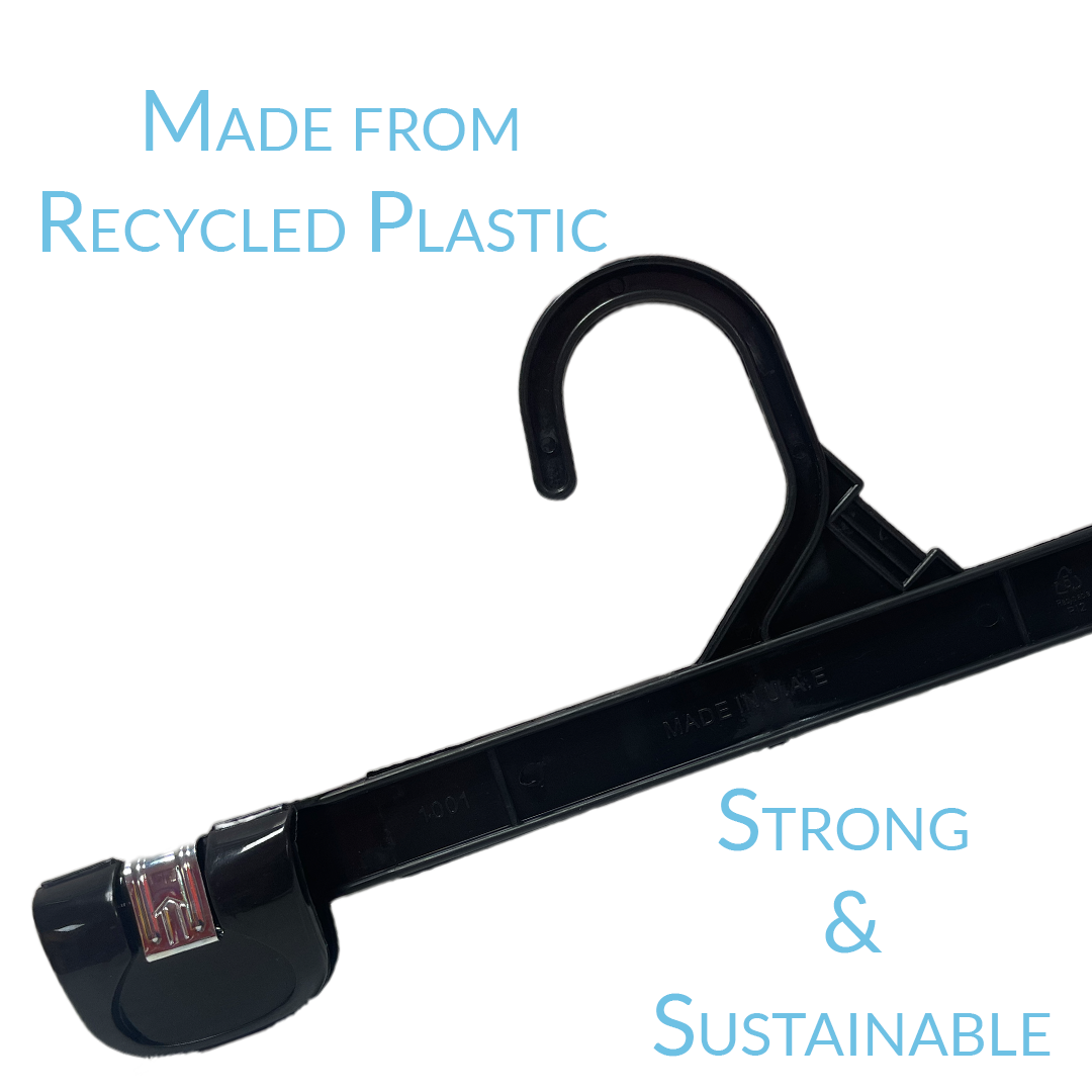 10 INCH PLASTIC BOTTOM HANGERS WITH METAL CLIPS 500 BOX - NB 1001 - Ethic Solutions -