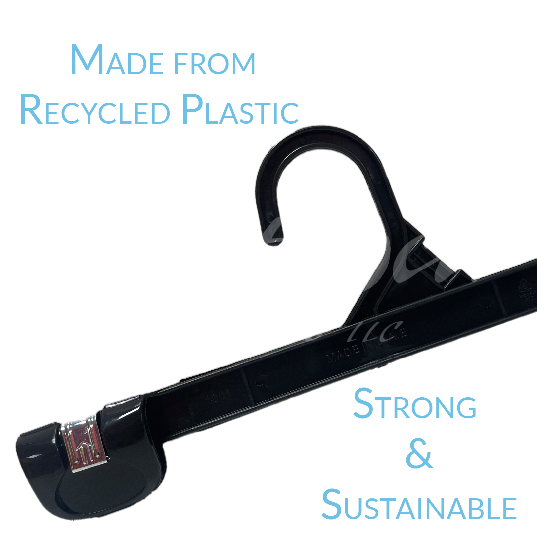 10 INCH PLASTIC BOTTOM HANGERS WITH METAL CLIPS 500 BOX - NB 1001