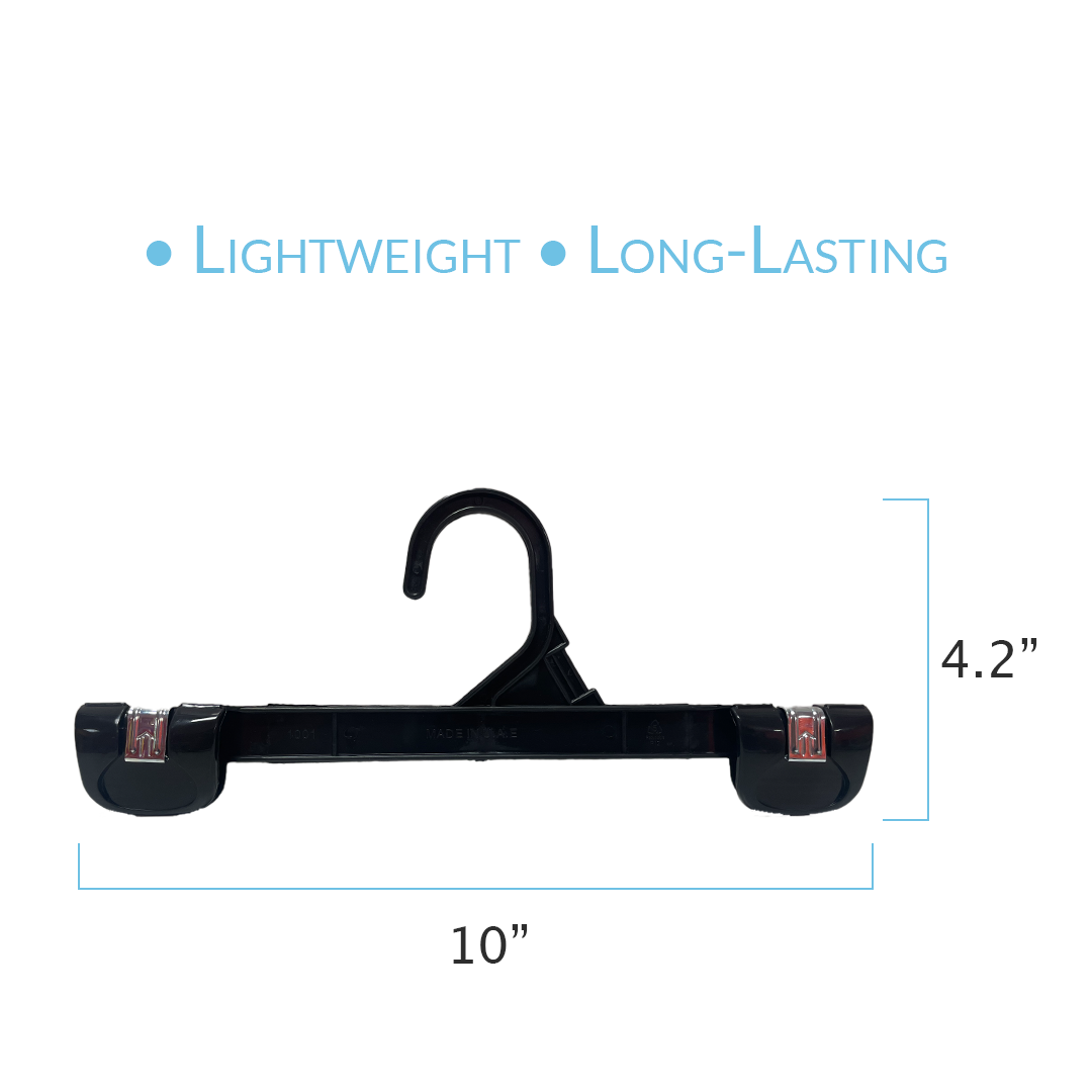 10 INCH PLASTIC BOTTOM HANGERS WITH METAL CLIPS 500 BOX - NB 1001 - Ethic Solutions -